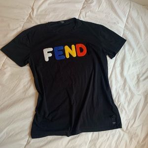 Rainbow logo Fendi tee shirt